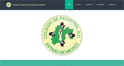 Desktop Screenshot of colegiodepediatriadelestadodemexico.com