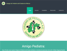 Tablet Screenshot of colegiodepediatriadelestadodemexico.com